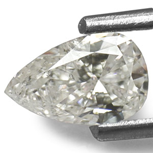 0.52-Carat Natural Pear-Shaped G-SI3 Diamond - Click Image to Close