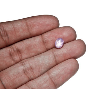 2.96-Carat Pinkish Grey Star Sapphire from Ceylon, Sri Lanka - Click Image to Close