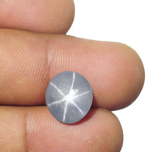 7.91-Carat Lovely Greyish Blue Star Sapphire from Sri Lanka - Click Image to Close