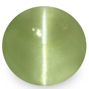 2.89-Carat Lovely 8mm Round Mint Green Chrysoberyl Cat's Eye - Click Image to Close