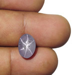 6.13-Carat Unique Violetish Purple Star Sapphire with Sharp Star