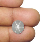 5.53-Carat Soft Bluish Grey Star Sapphire from Ceylon (Unheated)