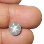 3.75-Carat Soft Blue-Grey Star Sapphire with Super Sharp Star