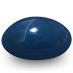 9.35-Carat Dark Blue Star Sapphire with Sharp 6-Ray Star (IGI)