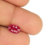 1.85-Carat Natural & Unheated Oval-Cut Burmese Ruby