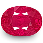 1.31-Carat Unheated Oval-Cut Pinkish Red Ruby from Mogok, Burma