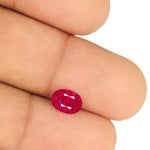 1.31-Carat Unheated Oval-Cut Pinkish Red Ruby from Mogok, Burma