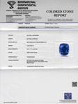 2.86-Carat Unheated Eye-Clean Cushion-Cut Ceylon Sapphire (IGI)