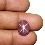 8.27-Carat Purple Red Vietnamese Star Ruby (Sharp 6-Ray Star)