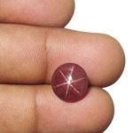 8.45-Carat 10mm Round Purplish Red Star Ruby from Vietnam (IGI)