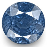 6.61-Carat 10mm Round Eye-Clean Intense Blue Burmese Sapphire