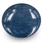 12.08-Carat Oval Cabochon-Cut Deep Blue Sapphire from Burma