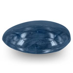 12.08-Carat Oval Cabochon-Cut Deep Blue Sapphire from Burma