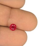 0.74-Carat Eye-Clean Intense Reddish Pink Spinel from Burma