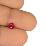 0.71-Carat Eye-Clean Intense Reddish Pink Burmese Spinel (IGI)