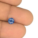 1.24-Carat 6mm Round VVS Cornflower Blue Burmese Sapphire (IGI)