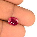 3.50-Carat Unheated Eye-Clean Velvety Pinkish Red Ruby (GRS)