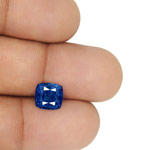 3.85-Carat Unheated Cushion-Cut Cornflower Blue Sapphire (GRS)