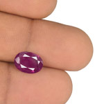 2.82-Carat Unheated Deep Purplish Red Ruby from Pakistan (IGI)