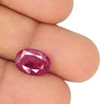 4.58-Carat IGI-Certified Unheated Purplish Red Ruby from Burma