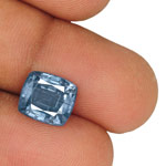 5.64-Carat GIA-Certified Unheated Cushion-Cut Blue Sapphire