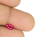 0.99-Carat Unheated Deep Pinkish Red Mozambique Ruby (IGI)