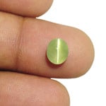 3.00-Carat Lovely Mint Green Chrysoberyl Cat's Eye (Sharp Ray)