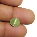 5.02-Carat Greyish Green Chrysoberyl Cat's Eye from India (IGI)