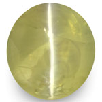3.44-Carat Transparent Greenish Yellow Chrysoberyl Cat's Eye