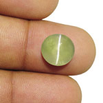 6.02-Carat 10mm Round Chrysoberyl Cat's Eye (Strong Chatoyance)