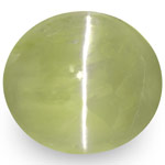 3.03-Carat Pastel Yellow Green Chrysoberyl Cat's Eye from India