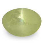 3.03-Carat Pastel Yellow Green Chrysoberyl Cat's Eye from India