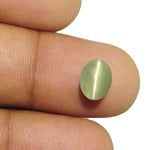 3.08-Carat IGI-Certified Greyish Green Chrysoberyl Cat's Eye