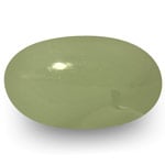 3.43-Carat Greenish Grey Chrysoberyl Cat's Eye from India (IGI)