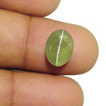 5.05-Carat Deep Yellow Green Transparent Chrysoberyl Cat's Eye