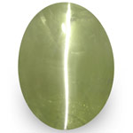 5.81-Carat Grey Green Chrysoberyl Cat's Eye with Sharp Ray (IGI)