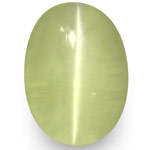 3.35-Carat Eye-Clean Soft Yellow Green Chrysoberyl Cat's Eye