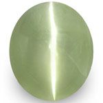 2.89-Carat Natural Greyish Green Indian Chrysoberyl Cat's Eye