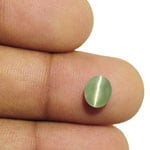 2.89-Carat Natural Greyish Green Indian Chrysoberyl Cat's Eye