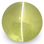 3.01-Carat 7mm Round Transparent Chrysoberyl Cat's Eye (IGI)