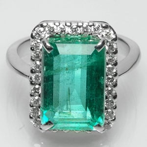 5.51-Carat Zambian Emerald Ring
