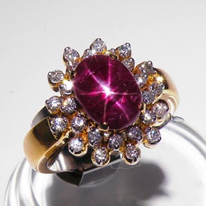 5.18-Carat Burmese Star Ruby Ring