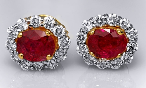 Unheated Mozambique Ruby Earrings