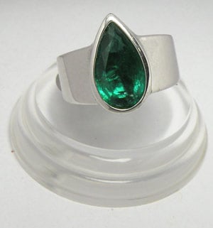 3.48-Carat Zambian Emerald Ring