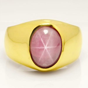 Pink Star Sapphire Ring