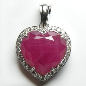 23.89-Carat Ruby Heart Pendant